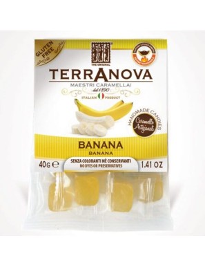 Le caramelle alla banana Terranova hanno un gusto inconfondibile e un colore vivace.