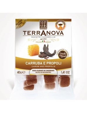 Le caramelle alla carruba e propoli Terranova hanno un gusto inconfondibile e un colore vivace.