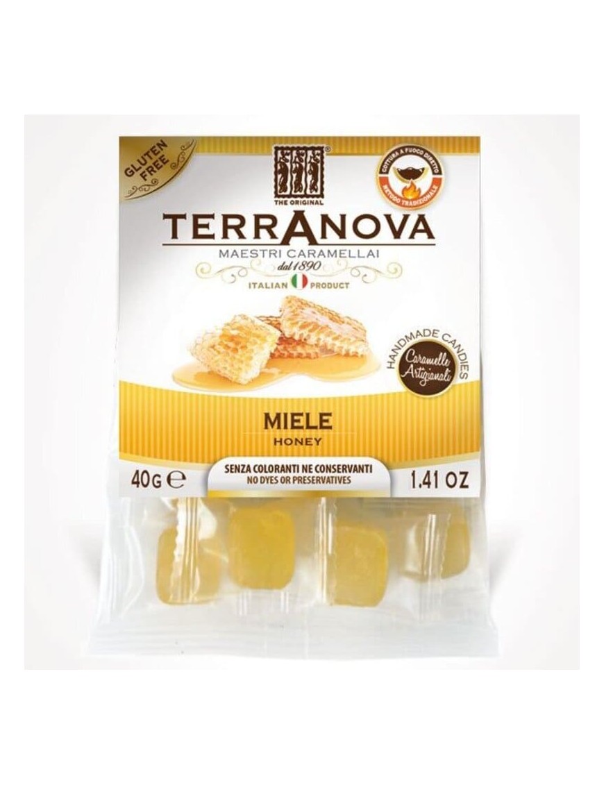 Le caramelle al miele Terranova hanno un gusto inconfondibile e un colore vivace.