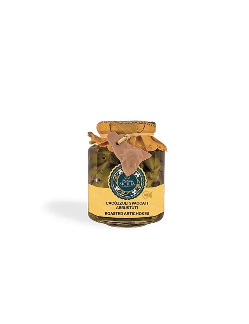 The roasted split artichokes are a perfect Sicilian appetizer for croutons and also with a tasty and unmistakable flavor