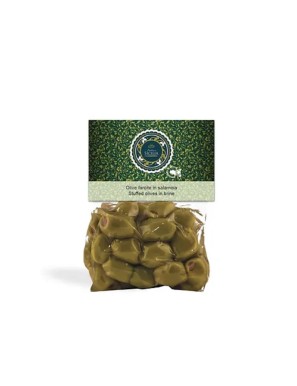 Le olive farcite in salamoia sono ottime per antipasti tipici siciliani dal gusto intenso ed il colore vivace