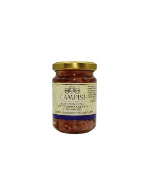 CHUNKS OF SALTED TUNA WITH CHILLI PEPPER CAMPISI - 220gr