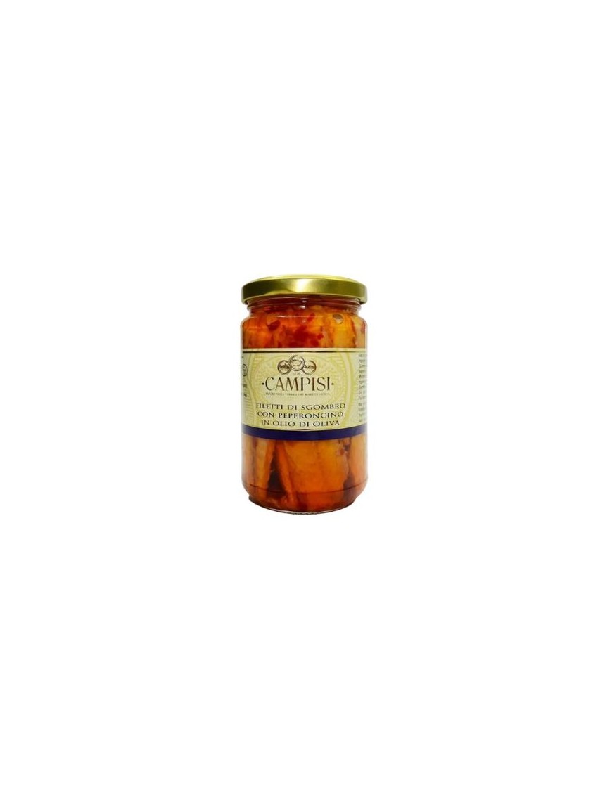 Filetti di sgombro siciliani al peperoncino caratterizzati da un sapore gustoso e forte