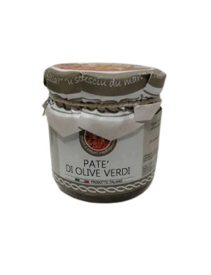 Patè di olive verdi dell'azienda Agripantel ideali per condire bruschette dal sapore tipico siciliano