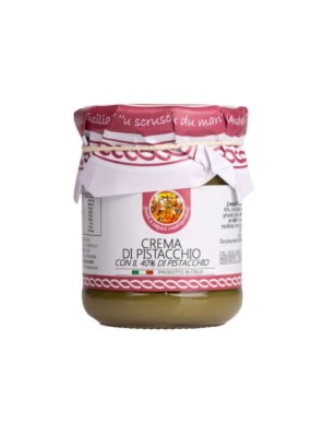 Deliziosa crema con 40% di pistacchio siciliano: una delizia dal sapore tipico siciliano da non perdere