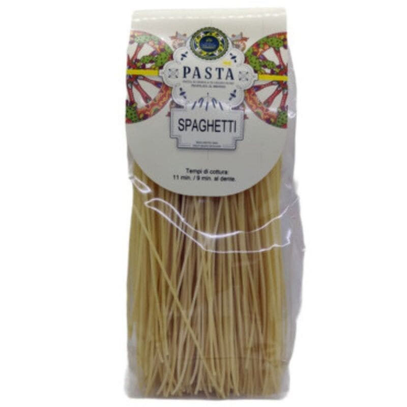 deliziosi spaghetti di grano duro 100% siciliano ideali per realizzare squisiti piatti di pasta con condimenti tipici siciliani