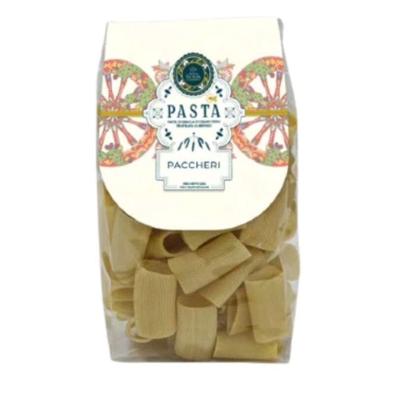 deliziosi paccheri di grano duro 100% siciliano ideali per realizzare squisiti piatti di pasta con condimenti tipici siciliani