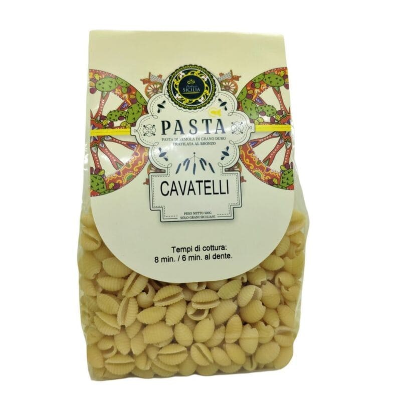 deliziosi cavatelli di grano duro 100% siciliano ideali per realizzare squisiti piatti di pasta con condimenti tipici siciliani