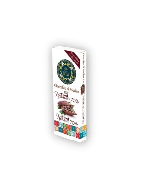 Prelibata tavoletta di cioccolato di Modica IGP naturale al 70%: un'esplosione di gusto da non perdere!