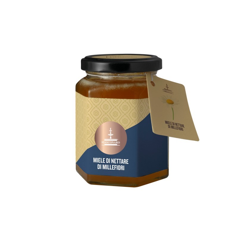 Vasetto di delizioso miele millefiori dell'azienda fiasconaro: un'eccellenza siciliana da non perdere!