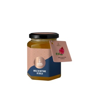 Vasetto di delizioso miele di sulla dell'azienda fiasconaro: un'eccellenza siciliana da non perdere!