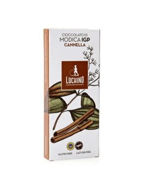 deliziosa tavoletta di cioccolato di Modica IGP arricchita dall'inconfondibile sapore della cannella siciliana