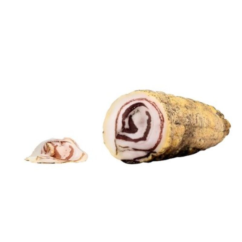 Presidio Slow Food Pancetta arrotolata siciliana caratterizzata da un sapore gustoso nonchè una carne morbida