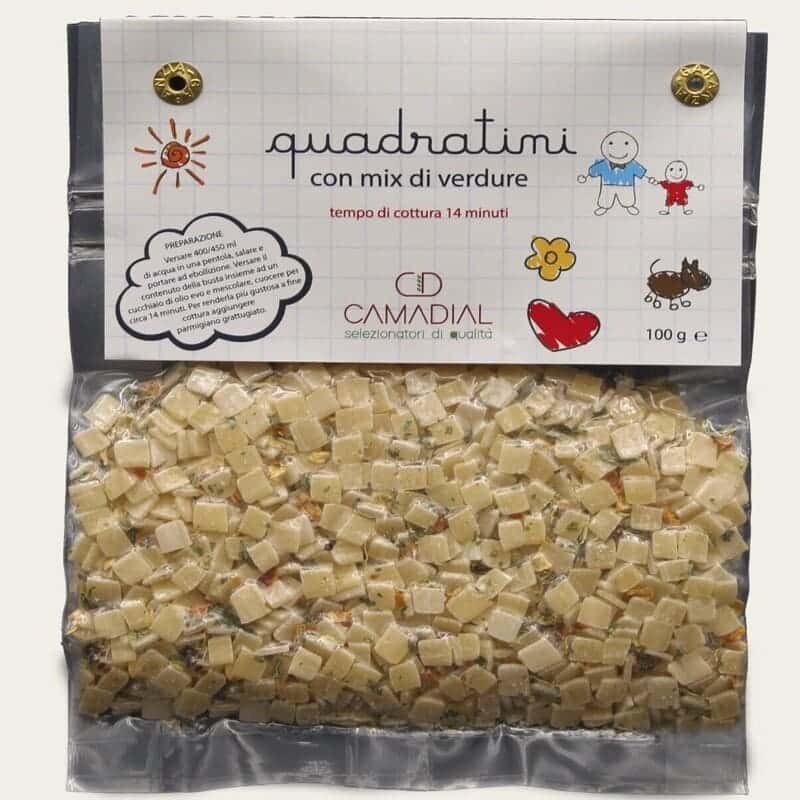 SQUARES WITH VEGETABLE MIX CAMADIAL - 100gr