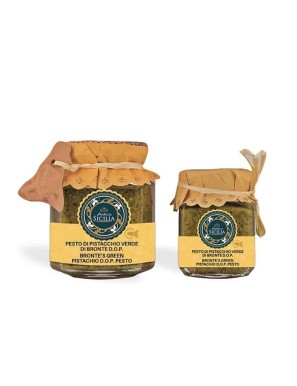 Pesto al pistacchio di Bronte dell'azienda "Antica Sicilia": gusta l'originale gusto del pistacchio di Bronte DOP!