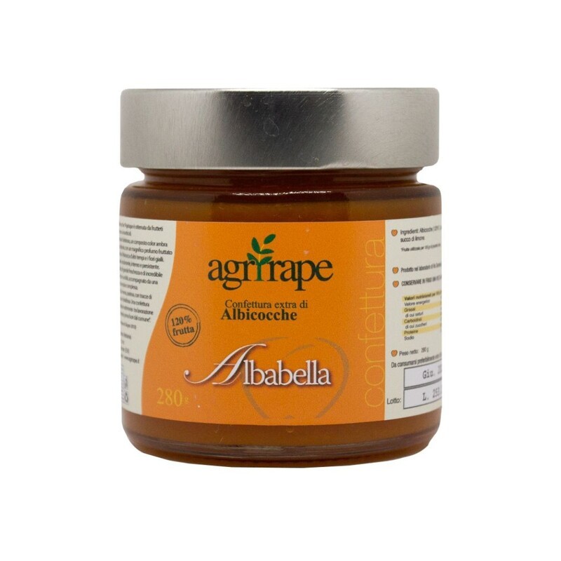 deliziosa confettura extra di albicocca prodotta artigianalmente dall'azienda Agrirape: ideale per snack dolci e gustosi